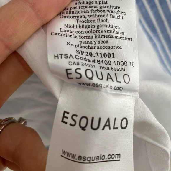 ESQUALO 100% Cotton Striped Nautical coastal Blazer Size M-L (See decription) - Picture 8 of 12